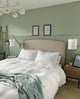 Cecilly Sand Linen Double upholstered bed