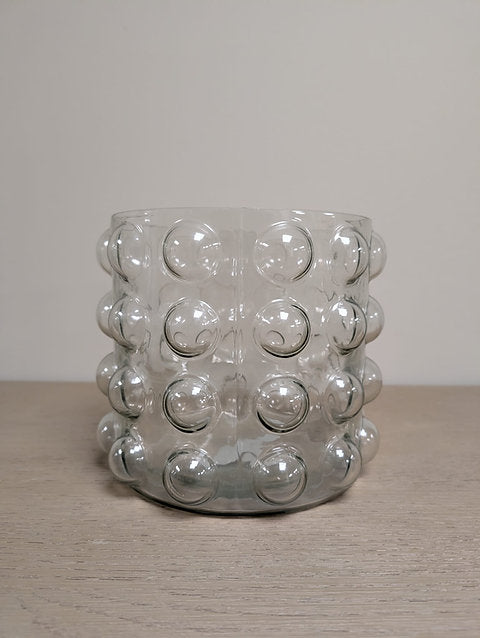 Bobble Clear Glass Candle Holder