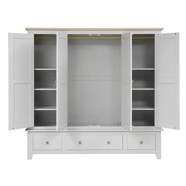 Chester Dove Grey Quad Wardrobe
