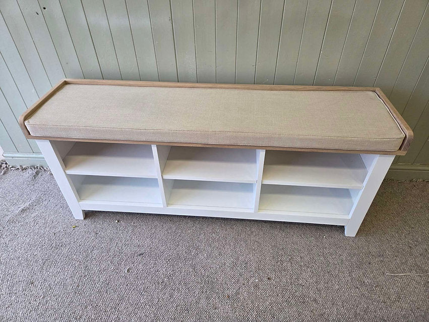 Chester Pure White Large Open Shoe Bench