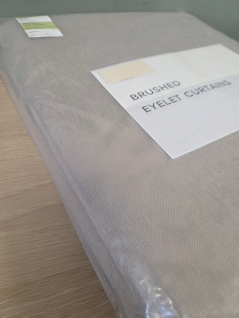 Brushed Eyelet Blackout Thermal Curtains- Neutral