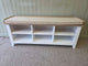 Chester Pure White Large Open Shoe Bench
