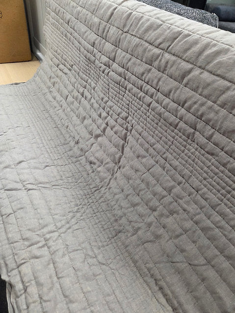 European Flax Linen Blanket - Smoke Grey