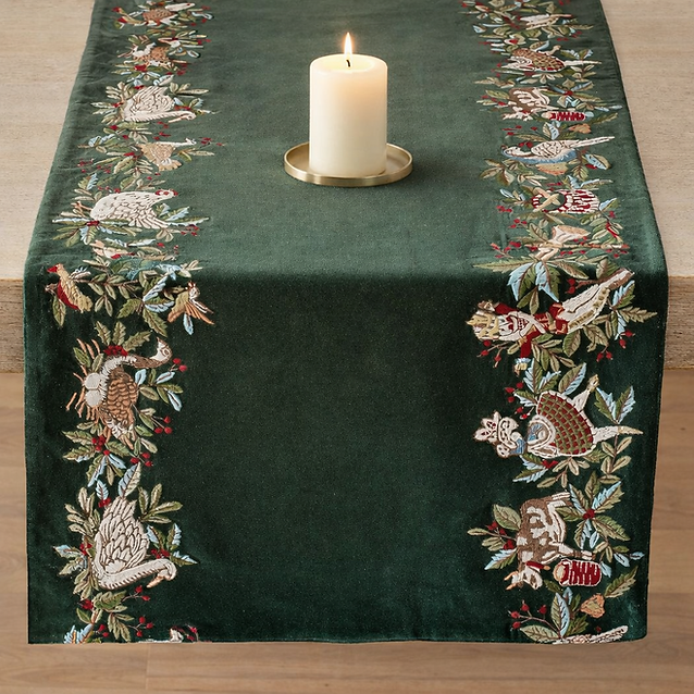 12 Days of Christmas Velvet Table Runner