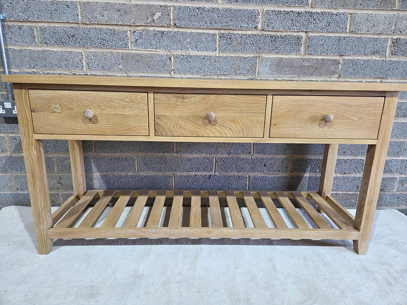 Inglesham Whitewash Oak Large Console Table