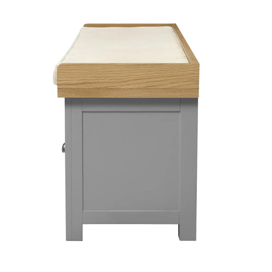 Sussex Storm Grey Four Drawer Shoe Bench