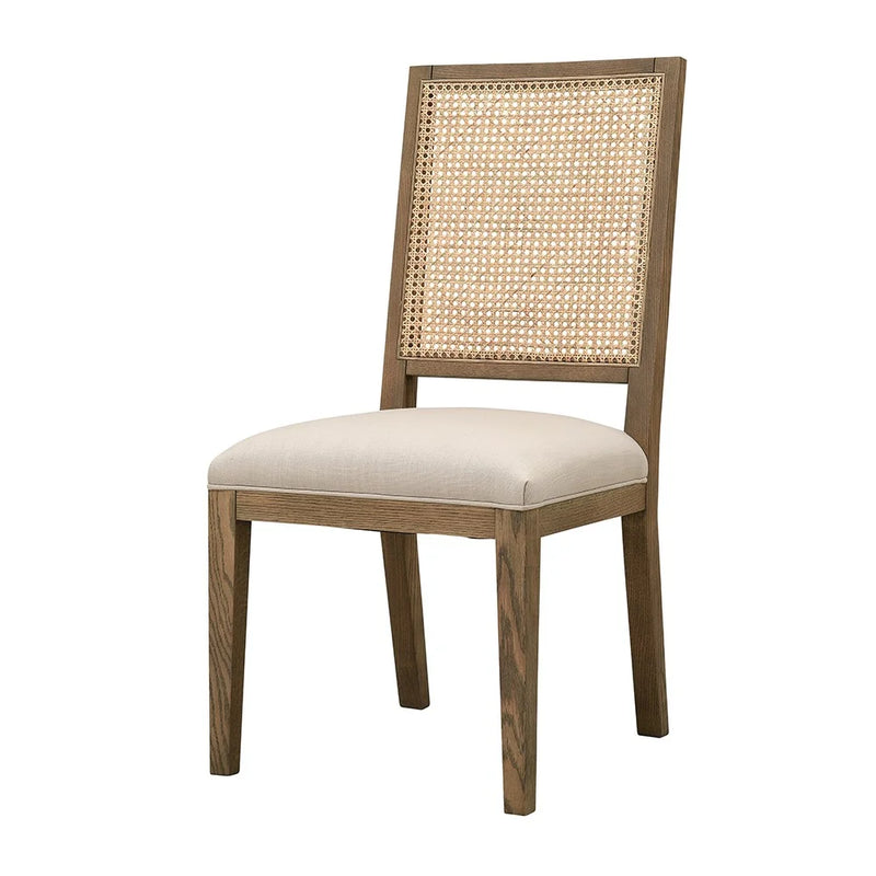 Elkstone Smoked Oak Rattan Back Chairs- Set of 4