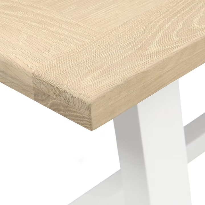 Chester Pure White 6 Seater Trestle Dining Table