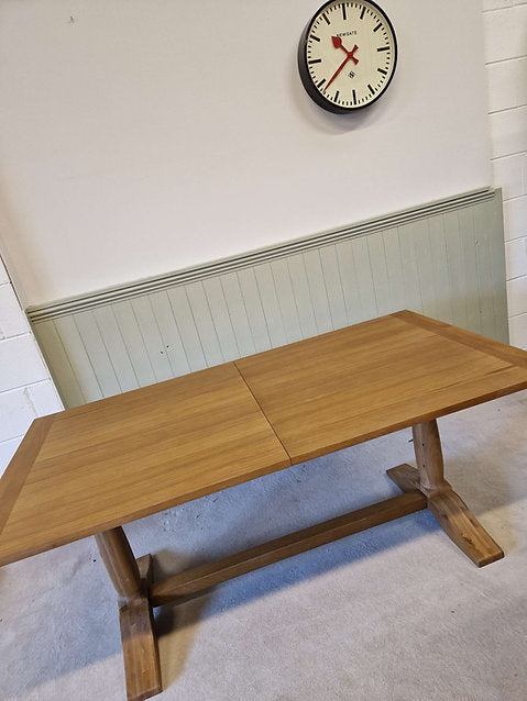 Elkstone Mellow Oak Extending Dining Table 6-8 Seater
