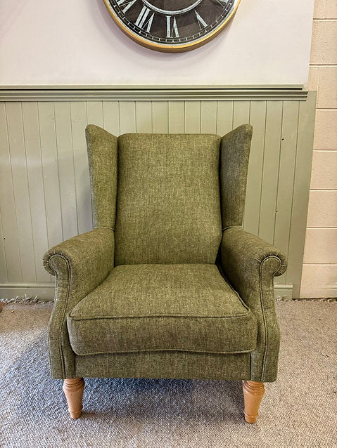 Alice Armchair- Sage Aquaclean Oxford
