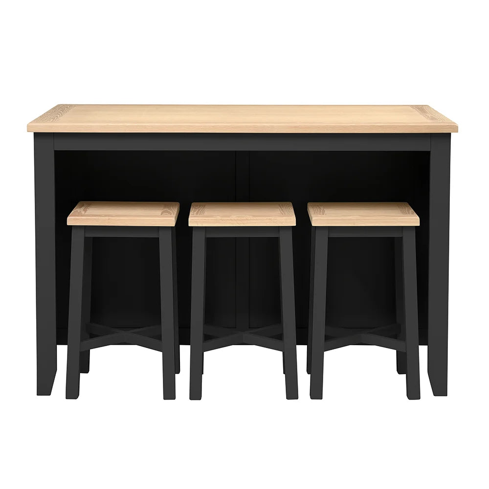 Chester Charcoal Breakfast Bar and Stool Set