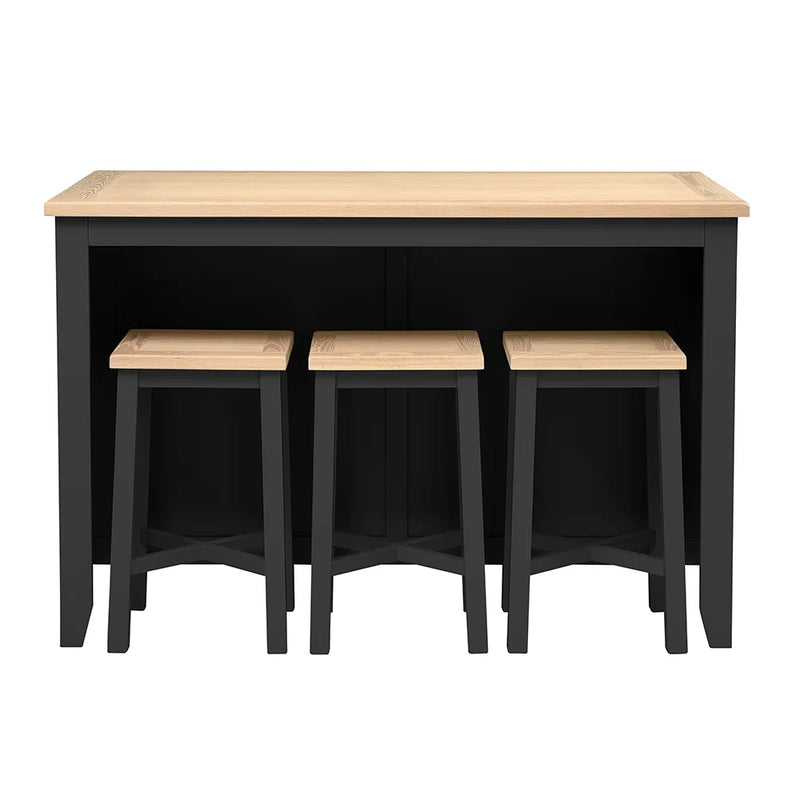 Chester Charcoal Breakfast Bar and Stool Set