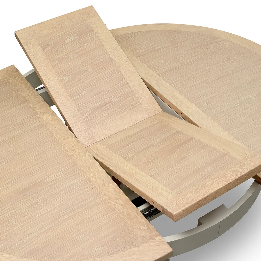Chester Limestone 4-6 Seater Round Extending Dining Table