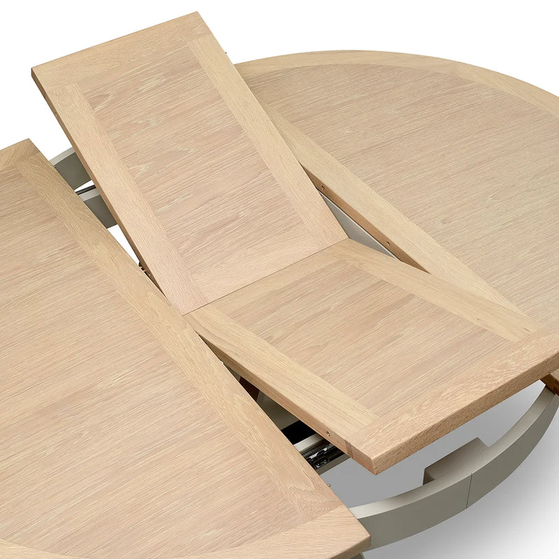 Chester Limestone 4-6 Seater Round Extending Dining Table
