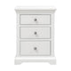 Fairford Soft White 3 Drawer Bedside