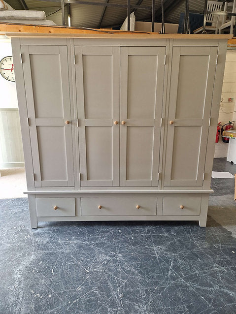Chester Dove Grey Quad Wardrobe