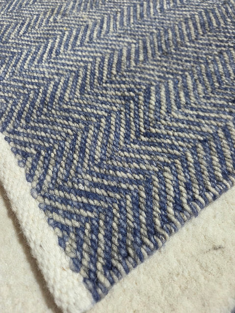 Milton Herringbone Rug- Navy 120 x 170