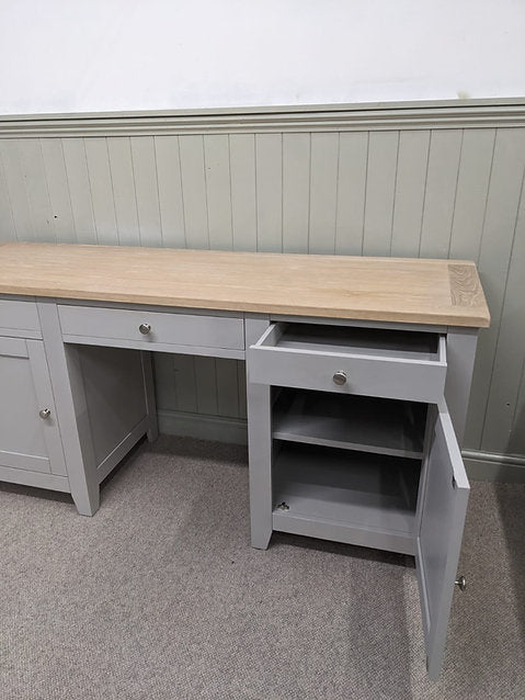 Chester Dove Grey Double Pedestal Desk
