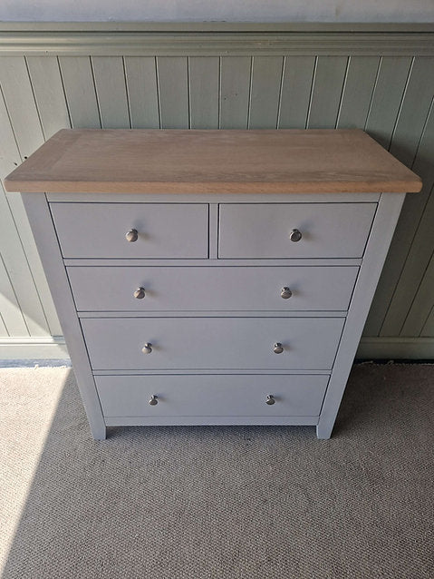 Chester Dove Grey 5 Drawer Chest
