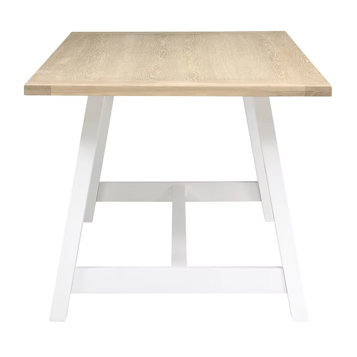 Chester Pure White 6 Seater Trestle Dining Table