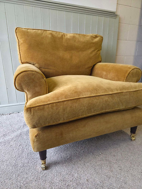 Stewart Armchair- Mustard Matt Velvet