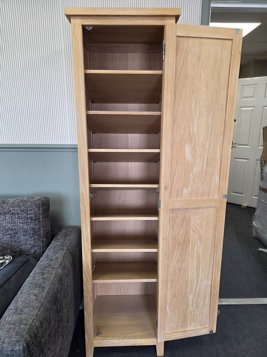 Inglesham Whitewash Oak Tall Shoe Cupboard