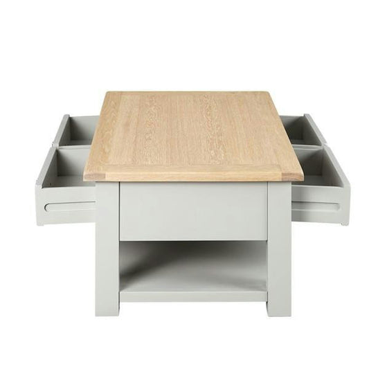 Chester Dove Grey Coffee Table with Drawers