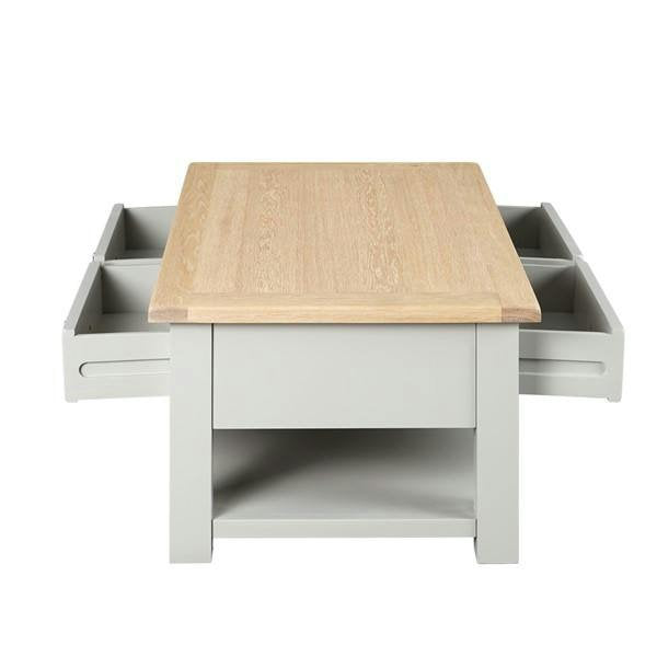 Chester Dove Grey Coffee Table with Drawers