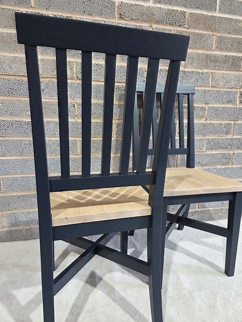 Chester Charcoal Wooden Seat Chair- Pair