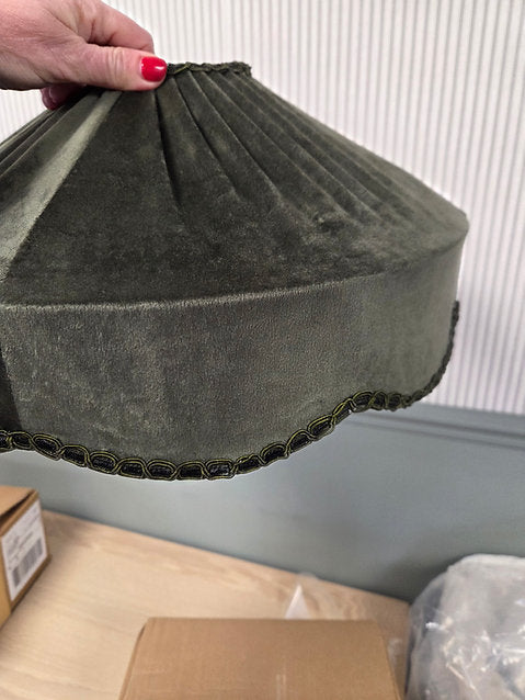 Velvet Decorative Trim Shade - Green