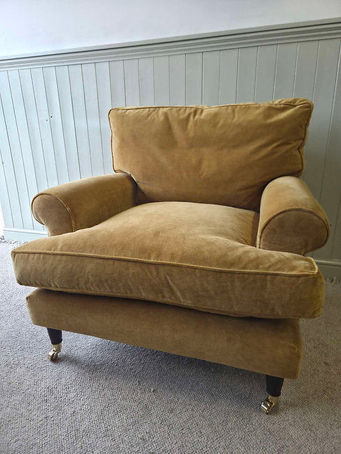 Stewart Armchair- Mustard Matt Velvet