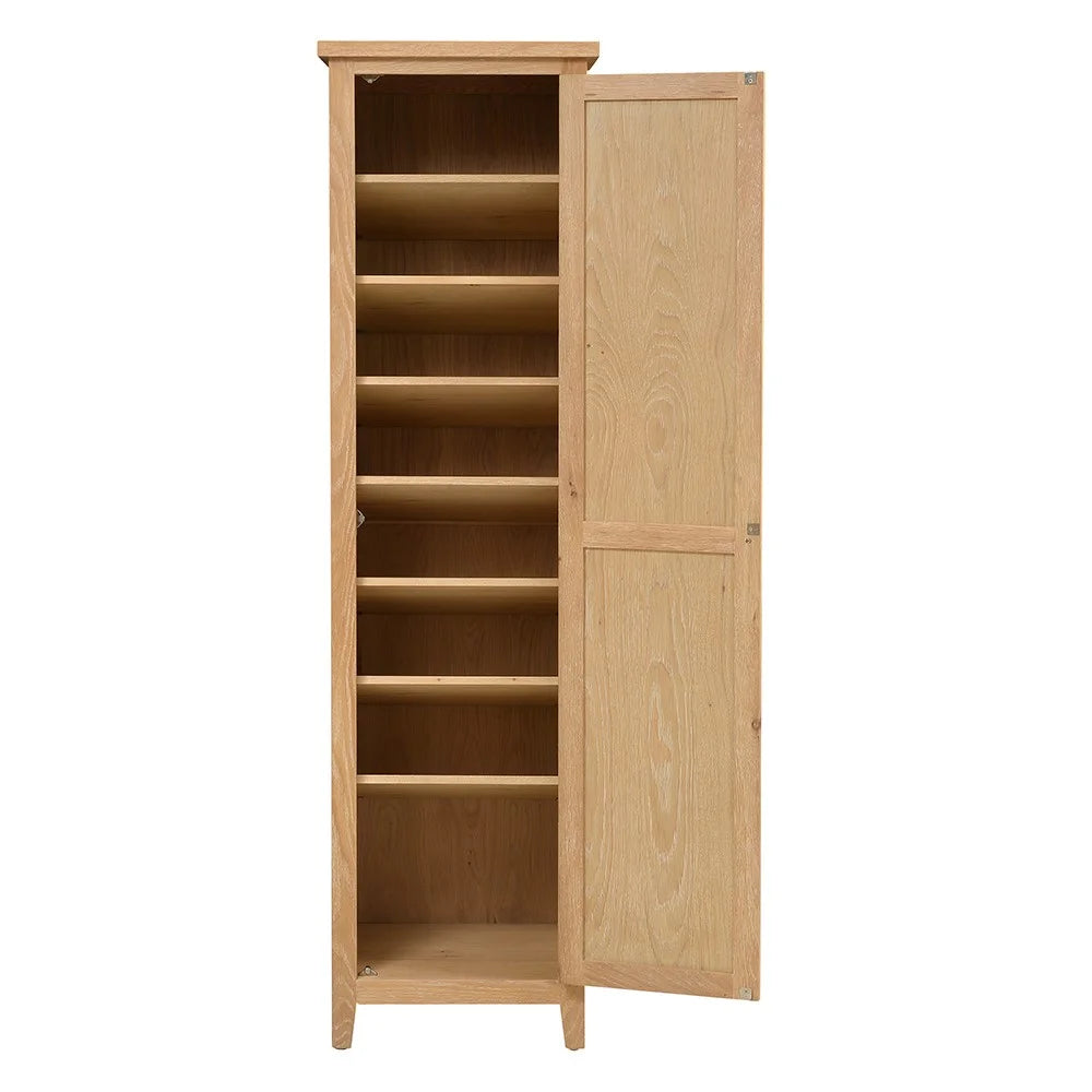Inglesham Whitewash Oak Tall Shoe Cupboard