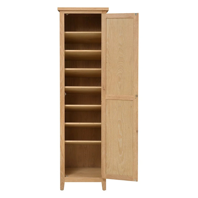 Inglesham Whitewash Oak Tall Shoe Cupboard