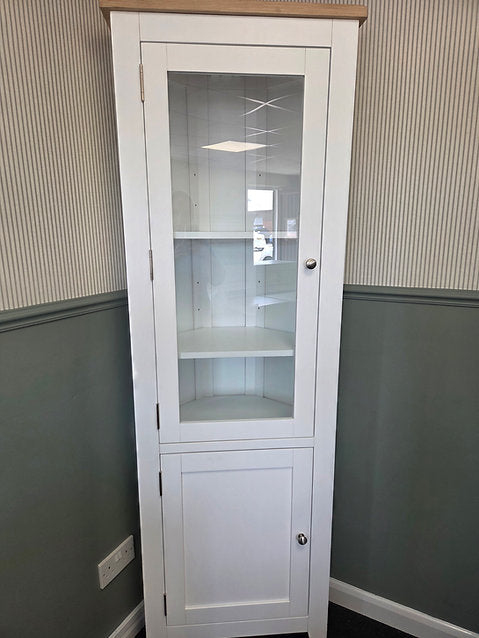 Chester Pure White Corner Display Cabinet