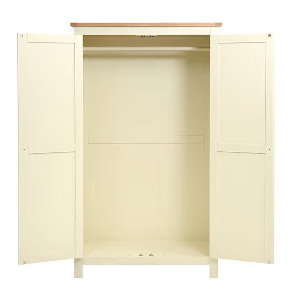 Gloucester Cream Double Full Hanging Wardrobe