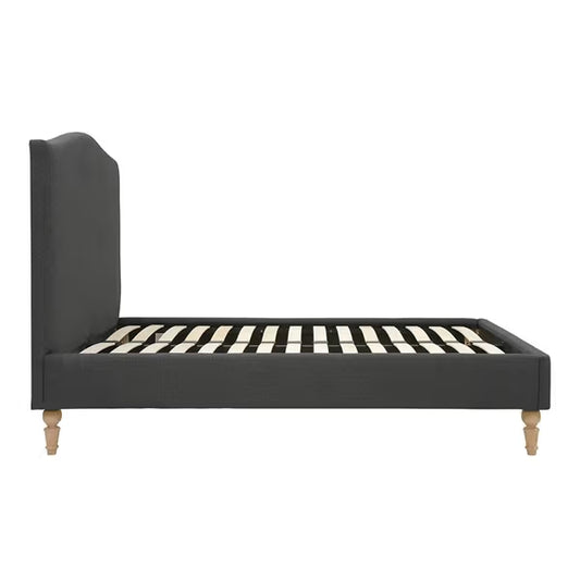 Witney Charcoal Tweed  Double Upholstered Bed