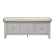 Chester Dove Grey 3 Drawer Shoe Bench