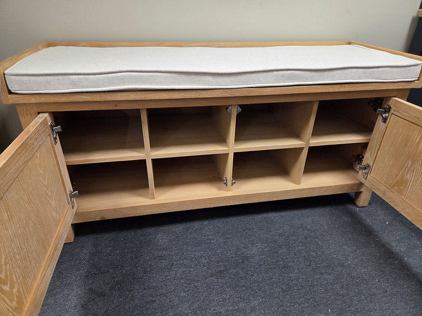 Inglesham Whitwash Oak Hidden Shoe Cupboard