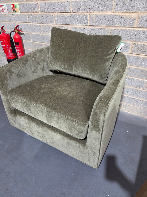 Remmy Swivel Armchair - Dark Moss