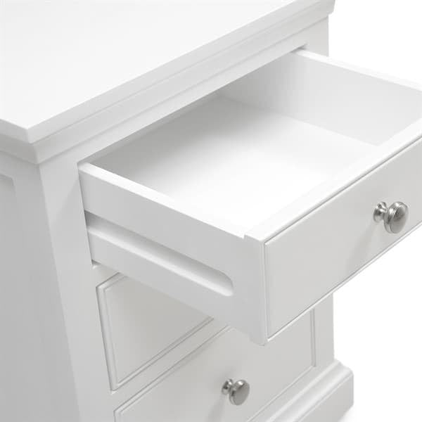 Fairford Soft White 3 Drawer Bedside