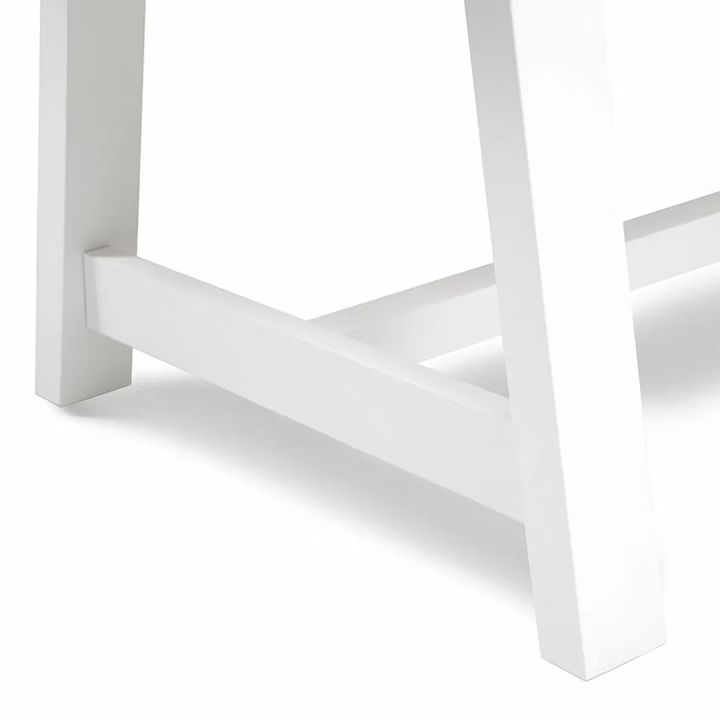 Chester Pure White 6 Seater Trestle Dining Table
