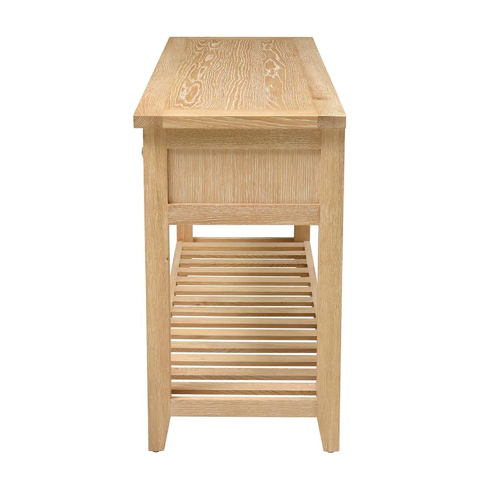 Inglesham Whitewash Oak Large Console Table