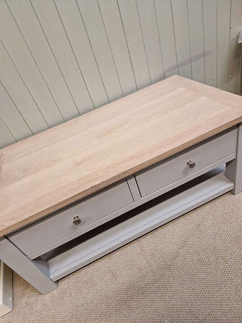 Chester Dove Grey Coffee Table with Drawers
