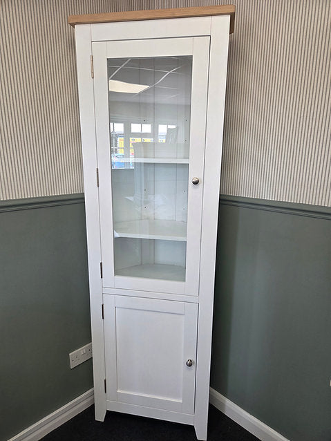 Chester Pure White Corner Display Cabinet