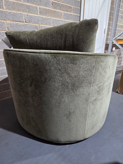 Remmy Swivel Armchair - Dark Moss