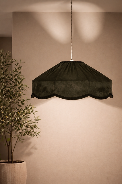 Velvet Decorative Trim Shade - Green
