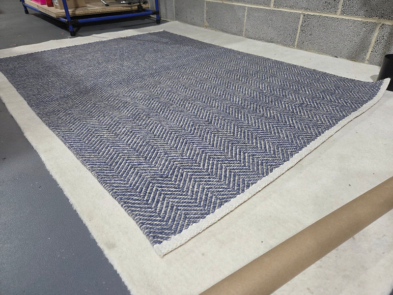 Milton Herringbone Rug- Navy 120 x 170