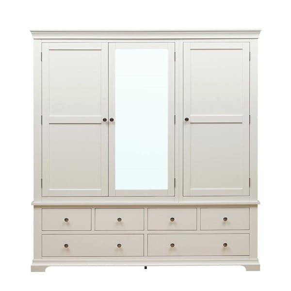 Chantilly Warm White Grand Triple Wardrobe