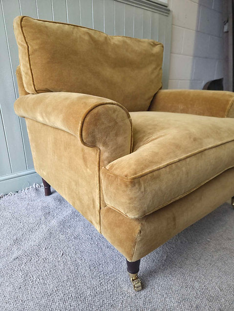 Stewart Armchair- Mustard Matt Velvet