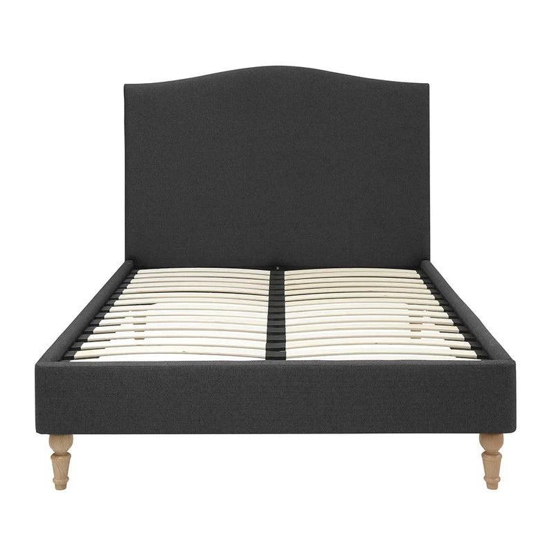 Witney Charcoal Tweed  Double Upholstered Bed
